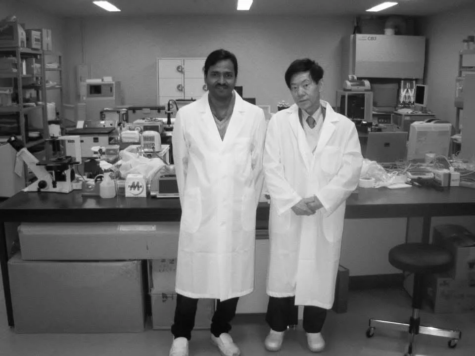 In the laboratory in Japan